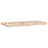 Bed Frame without Mattress 100x200 cm Solid Wood Pine 823489