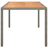 Garden Table Grey 150 x 90 x 75 cm Poly Rattan 362545