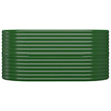 Garden Raised Bed Galvanised Steel 152x80x68 cm Green 318948