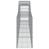 Arched Gabion Baskets 7 pcs 400x30x60/80 cm Galvanised Iron 3146845