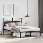 Bed Frame without Mattress Brown Oak 120x190 cm Small Double Engineered Wood 4106838