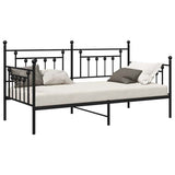 Daybed Frame Black 90 x 200 cm Steel 42002659