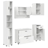 Bathroom Furniture Set 5 pcs High Gloss White 3393077