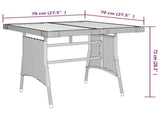 Outdoor Dining Set Black PE rattan, steel, solid acacia wood 3120087