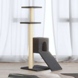 Cat Tree with Sisal Scratching Posts Dark Grey 92 cm 171514