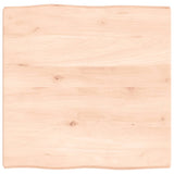 Table Top 60x60x cm Untreated Solid Wood Live Edge 363870