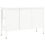 ZNTS Sideboard White 105x35x70 cm Steel and Glass 336068