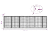 Gabion with 5 mm Wire and 10x10 cm Mesh 550x100x200 cm 3465365