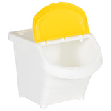 Stackable Waste Bins with Lids 3 pcs White PP 78 L 364068