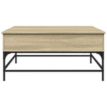 ZNTS Coffee Table Sonoma Oak 95x95x45 cm Engineered Wood and Metal 3217065