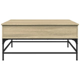 ZNTS Coffee Table Sonoma Oak 95x95x45 cm Engineered Wood and Metal 3217065