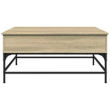 Coffee Table Sonoma Oak 95x95x45 cm Engineered Wood and Metal 3217065