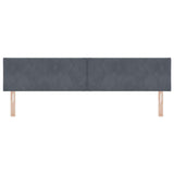 Headboard Height Adjustable Dark grey 200 cm Velvet 42007288