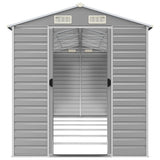 Garden Shed Light Grey 191x555x198 cm Galvanised Steel 3188247