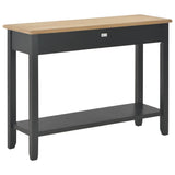 Console Table Black 110x35x80 cm Wood 249903
