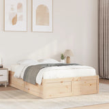 Bed Frame without Mattress 135x190 cm Double Solid Wood Pine 3282384