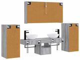 Bathroom Furniture Set 6 pcs Grey Sonoma 3407124