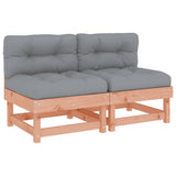 Middle Sofas with Cushions 2 pcs Solid Wood Douglas 825462