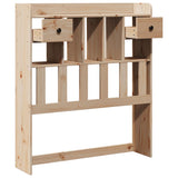 Headboard with Storage 75 cm Solid Wood Pine 855526