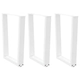 Dining Table Legs V-Shape 3 pcs White 70x cm Steel 4012661