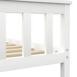 Bed Frame without Mattress White Solid Pinewood 180x200 cm Super King 283219