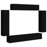 TV Cabinet 8 pcs Black 3409142