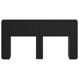 Headboard Cabinet with Storage Black Engineered Wood 8001220