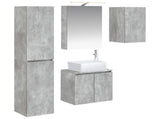 Bathroom Cabinet Set 5 pcs Concrete Grey 50 x 14.5 x 70 cm 3407314