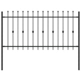Spike Fence Asten Black 200 x 150 cm Powder-Coated Steel 42030082