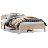 Bed Frame without Mattress 140x200 cm Solid Wood Pine 3207209