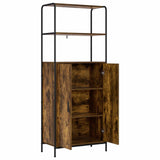 Highboard Smoked Oak 65 x 33 x 161 cm Engineered Wood 8013874