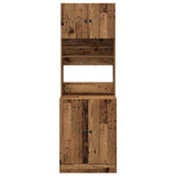 Kitchen Sideboard with Shelf 2 pcs Old Wood 60 x 50 x 180 cm 3365555