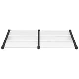 Door Canopy Black and Transparent 152,5x90 cm Polycarbonate 153684