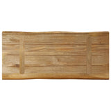 Table Top Live Edge 80x40x3.8 cm Solid Wood Rough Mango 370682