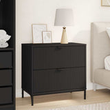 Bedside Table Black 63.5 x 36 x 61 cm Engineered wood 883465