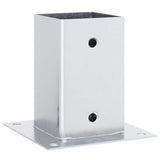 Post Bases Square 12 pcs Silver 91x91 mm Galvanised Steel 42000011