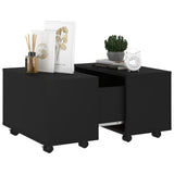 Coffee Table Black Engineered wood Small Extendable 806859