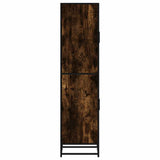 Highboard Smoked Oak 35.5x35x139 cm Engineered Wood and Metal 849056