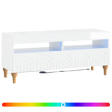 LED TV Cabinet High Gloss White Engineered Wood 896329