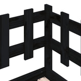 Day Bed without Mattress Black 80x200 cm Solid Wood Pine 840378