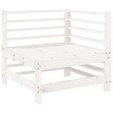 8 Piece Garden Lounge Set White Solid Wood Pine 3186579