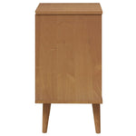 ZNTS Bedside Cabinet MOLDE Brown 40x35x65 cm Solid Wood Pine 4013409