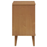 ZNTS Bedside Cabinet MOLDE Brown 40x35x65 cm Solid Wood Pine 4013409