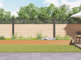 Garden Raised Bed Light Brown 775 x 50 x 36 cm Galvanised Steel 42017349