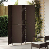 Room Divider Folding Manual Brown 195 x 180 cm Poly Rattan 42003673
