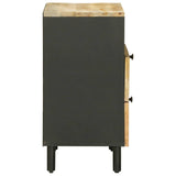 Bedside Table Brown and Black 50 x 33 x 60 cm Solid Mango Wood 4018854