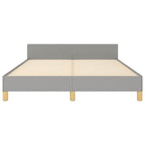 Bed Frame without Mattress Light Grey 180x200cm Super King Fabric 349893