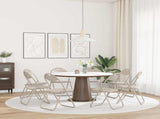 Folding Chair 8 pcs Faux Leather Sand 48 x 43.5 x 81 cm 42029066