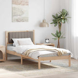 Bed Frame with Upholstered Headboard Taupe 90 x 190 cm 878297