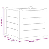 Garden Raised Bed PP Anthracite 43x43x35 cm 313973